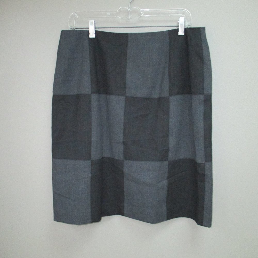 Juliana Collezione Gray Black Block Skirt 12
